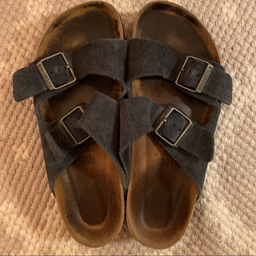 Blue Birkenstock sandals